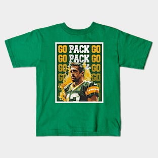 Aaron Rodgers Go Packers! Kids T-Shirt